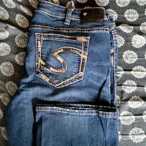 Silver AIKO Jeans Size 18 Super Stretch Bootcut